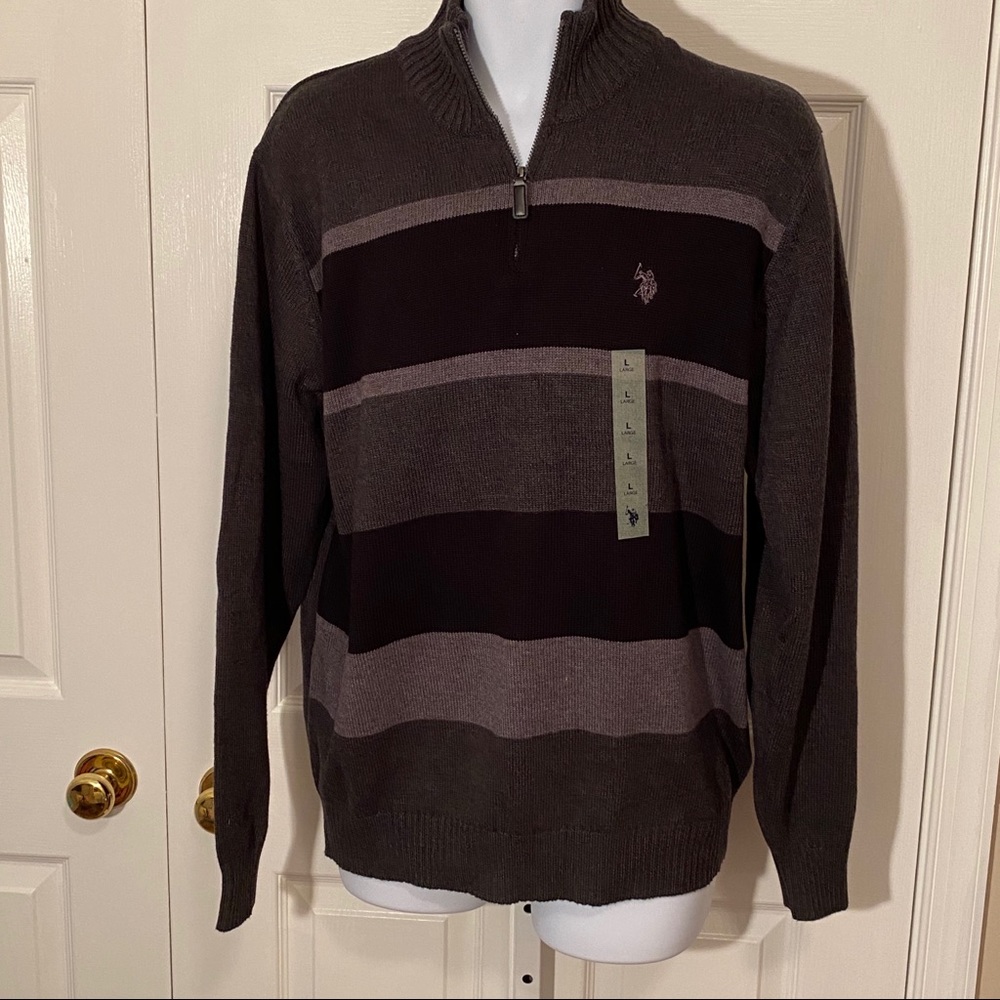 Men’s US Polo Assn Pullover Zip Up Sweater Size L
